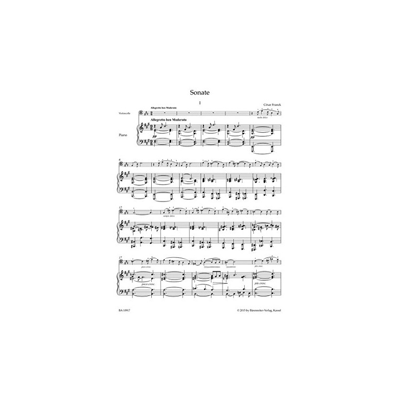 Franck: Violin Sonata (arr. for cello) / Mélancolie