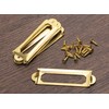 ONLYKXY 20Pcs Antique Brass Metal Drawer Door Lab Tag Label