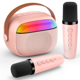 Gralal Karaoke Machine 2 Microphones, Girls Birthday Presents Kids Toys for 3-12 Year Old Girls Birthday Gifts for Girls Toys Age 4-12 Year Old Girl Gifts Kids Microphone Wireless Bluetooth Speaker