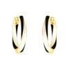 SOFIA MILANI - Women's Earrings 925 Silver - Black White
