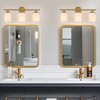 Jonsi Gold Bathroom Light Fixtures 3-Light Vanity Lights Modern Wall