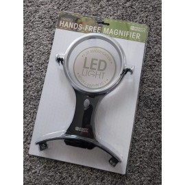 Mighty Bright Lighted Hands Free Sewing Hobby Magnifier Magnifing Glass NEW