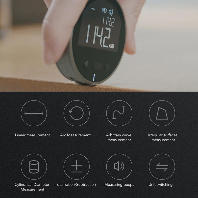 Digital Tape Measure, 328ft Electronic Rolling Ruler with 1.8inch LCD