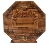 **Jerusalem Olive Wood Last Supper Wall Plaque - Handmade Olive
