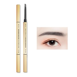 ZVEV (Double Ended Eyebrow Pencil) Extra Fine Refill, Soft Eyebrow Brush, Natural Eyebrow, 6 Different Eyeliner Full Color, Waterproof and Durable, Natural Brown, Fluffy Eyebrow, Wild Eyebrow, Eyebrow