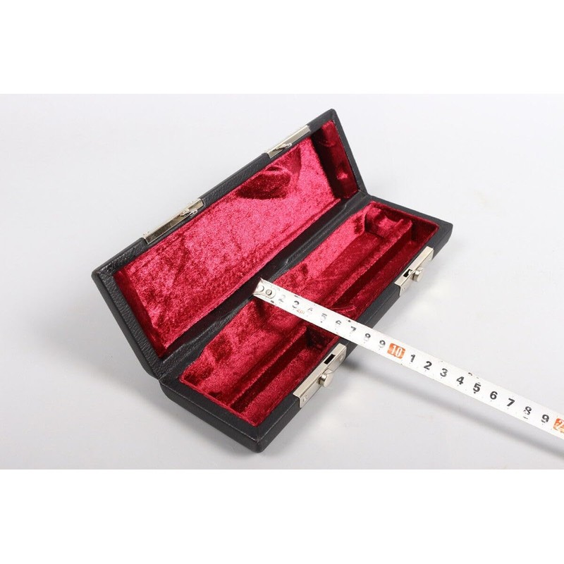 YoungMonic Black Piccolo Flute Hard Case Faux Leather Outer Piccolo