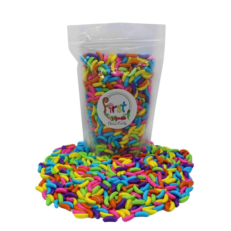 FirstChoiceCandy Silly Assorted Banana Heads Classic Hard Candy, Rainbow colors,