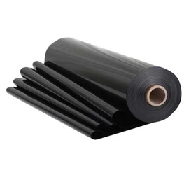2M X 4M Black Heavy Duty Polythene Plastic Sheeting, 750G Thickened Garden Grow Polythene Cover Sheets for Gardening Insulation and Building Rubble Protection