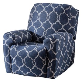 Lussenwert Stretch Recliner Covers 4 Pieces Printed Soft Lazy Boy Chair Covers Floral Patterned Recliner Sofa Slipcover Fitted Non Slip Reclining Slipcovers for Pets Kids 11