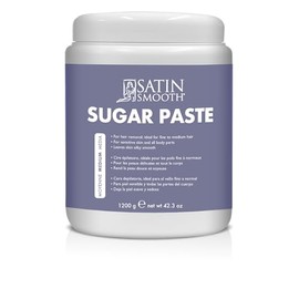 Satin Smooth Medium Sugar Paste – Natural Sugaring Hair Removal for Sensitive Skin, Bikini, & Full Body, 42.3 oz