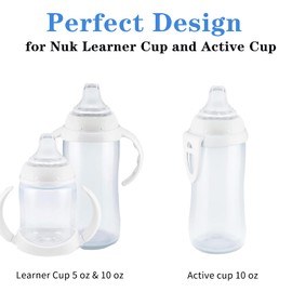4 Packs Replacement Silicone Spout Compatible with NUK Learner Cup & Active Cup, Soft Transition Spout for Sippy Cups, Leak-Proof, BPA-Free, Easy to Clean Medium Flow