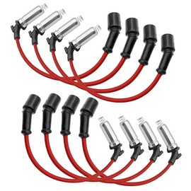 Juego de 8 cables de bujías y bujías de iridio – compatible con Chevy/GMC 2000-2013 4.8L/5.3L/6.0L/6.2L V8 (Silverado, Tahoe, Yukon, Escalade) – Susti