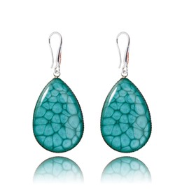 Elegant long drop earrings; party occasions; original gifts for women (light blue silver)