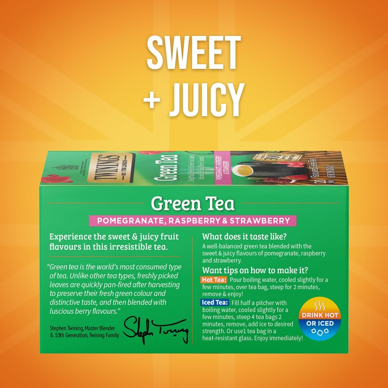 Twinings Green Tea with Pomegranate, Raspberry, & Strawberry Individually Wrapped