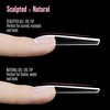 NOVO OVO Sculpted XXL Coffin Nail Tip for Curved Nails,