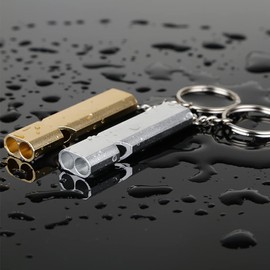 3 Whistle Whistles Disaster Preparedness Aluminum Whistle Rescue Set with Key Chain Rescue Survival Rescue Whistle for Outdoor Camping Hiking Survival with Key Chain