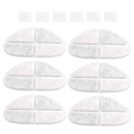 Briny River 6 PCs Pet Water Fountain Filters Replacement Sponges Compatible with Feelneedy 7L/1.8Gal for Cats Dogs (8.7x16.5cm)