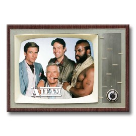 A Team TV Show Classic TV 3.5 inches x 2.5 inches Steel Fridge Magnet
