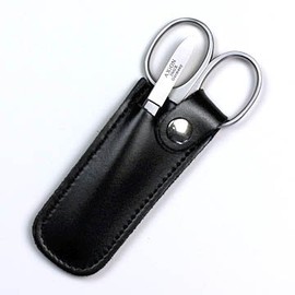 Germany, Solingen Axion akusionguru-mingu Item Set Eyebrow Scissors + urutorafain Tweezing German binding in leather case # slg008036fba