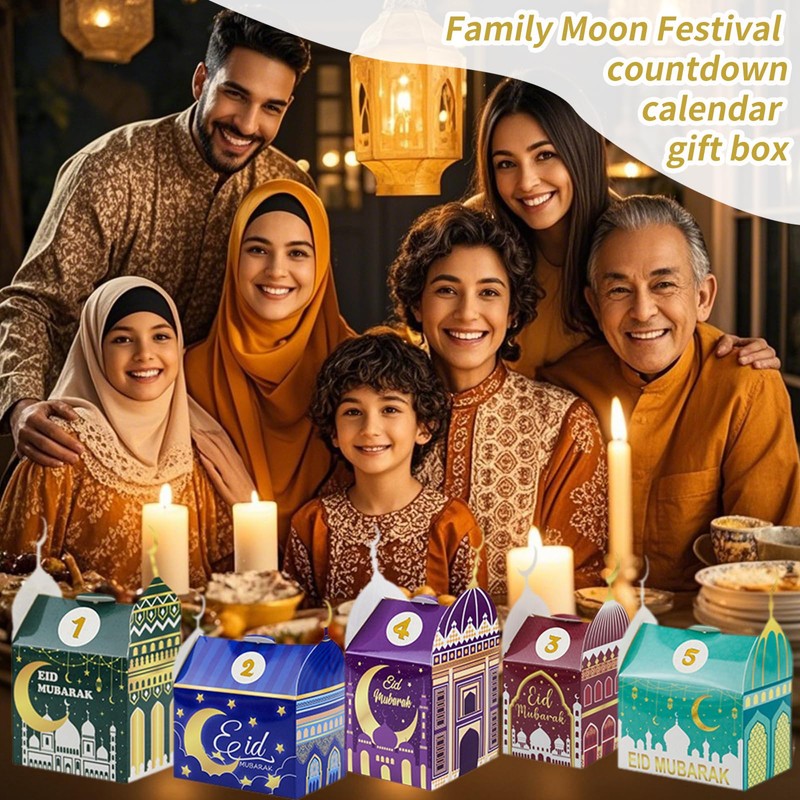 Ramadan & Eid Mubarak Gift Boxes, Eid Empty Advent Calendar