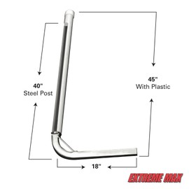 Extreme Max 3005.2175 Post Trailer Guide-On - 45", Zinc-Plated Uprights with Zinc-Plated Hardware