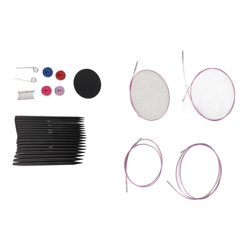 Circular Knitting Needle Set, Interchangeable Ergonomic Circular Needles with Storage