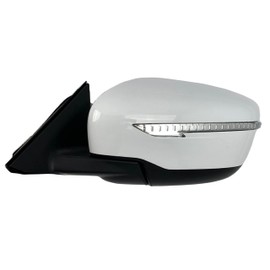 Spieg NI1320285 Driver Side Mirror Replacement for Nissan Rogue 2014-2016 Power Heated Turn Signal Light PTM White Cover (LH)