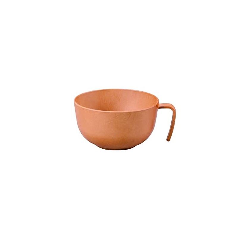 Soup Bowl with Handle, Natural, 4.7 x 5.7 x 2.9