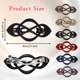 6 Pcs Flat Barrettes Hair Clips, Vintage French Barrette Clips For Women,Lay Flat Hollow Hair Clip,Strong Hold Hollow Curved French Barrette Hair Clip For Thin Long Short Fine Thick Hairs Accessories