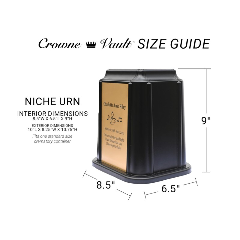 Crowne Vault Castlegard Cremation Niche Urn for Adult Ashes |
