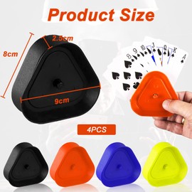 Children's Card Holder, Set of 4 Playing Card Holders Children, Card Holder, Playing Cards, Triangle Playing Card Holder, Card Games, Card Holder, Playing Card Holder for Seniors, Children, Adults