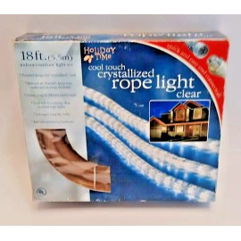 Holiday Time Cool Touch Crystallized Rope Light Clear 18ft. U.L. LISTED