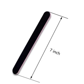 21 Pcs Nail File 100/180 Grit Nail Files,Black Double Sided Emery Boards