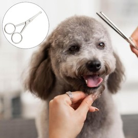 Dog Grooming Scissors,Fashion Hair Cutting Scissors Kit Stainless Steel Pet Grooming Scissors Pet Grooming Scissors Safety Scissors for Dog and Cat Body Face Ear Nose Paw Trimming