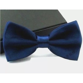 Unbranded New Tuxedo PreTied Navy Blue Bow Tie Satin Matching Adjustable Band  US SELLER