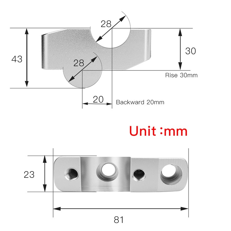 LEDISHUN Motorcycle Handlebar Handle Bar Riser Heighten (for Triumph Vehicle)