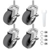 WHARSTM Caster Wheels, 3" Locking Swivel Stem Casters Set of