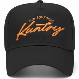 Play Some Kuntry Vintage Trucker Hat | Premium Snapback Hat for Men & Women (US, Alpha, One Size, Black)