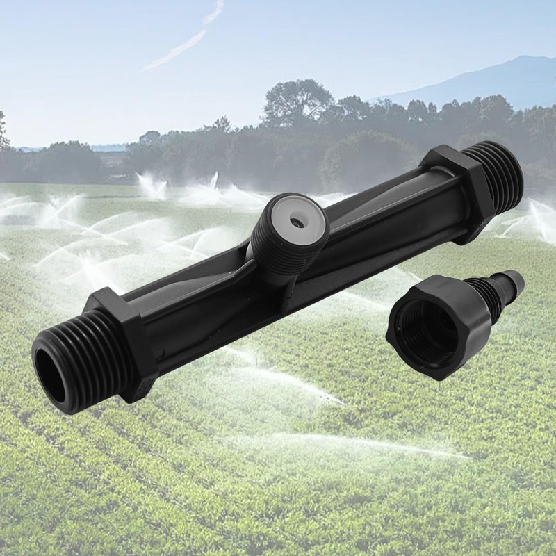 AUXBC 2Pcs 1/2 Inch Venturi Fertilizer Injector, Black Plastic Irrigation