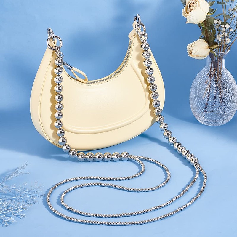PH PandaHall Pearl Chain, Pearl Strap, Length Approx. 43.3 inches