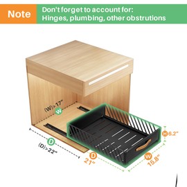 Pull out Cabinet Organizer Fixed with Adhesive Nano Film,Heavy Duty Slide out Pantry Shelves Drawer Storage,Sliding Mesh Cabinet Basket with Handle for Kitchen, Bathroom,Home, 15.8"W X 21"D X6.2"H