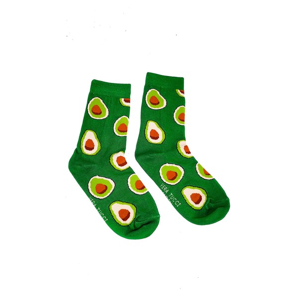 Vera Tucci Patterned Womens Socks Breathable Bamboo (AVOCADOS)