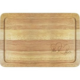 'Mr & Mrs Hearts' Wooden Chopping/Cutting Board (WB00085099)