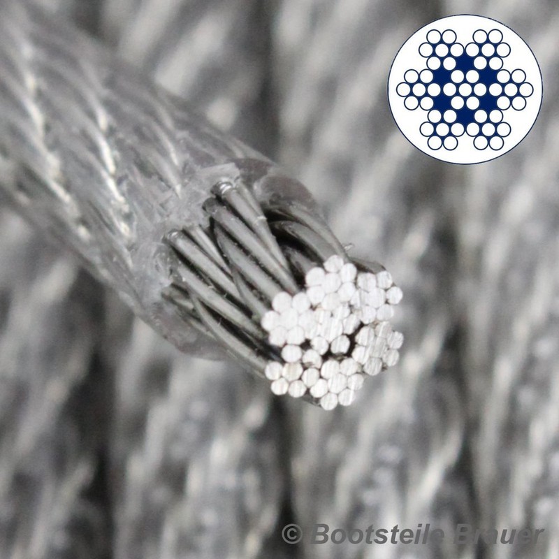 10 m Stainless Steel Wire Rope 7 x 7 D