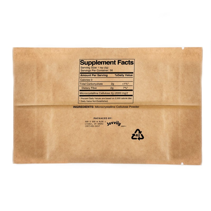 Jovvily Microcrystalline Cellulose Powder - 4 oz - Fiber Supplement