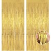 Gold Tinsel Curtain Party Backdrop - First Communion Decorations |