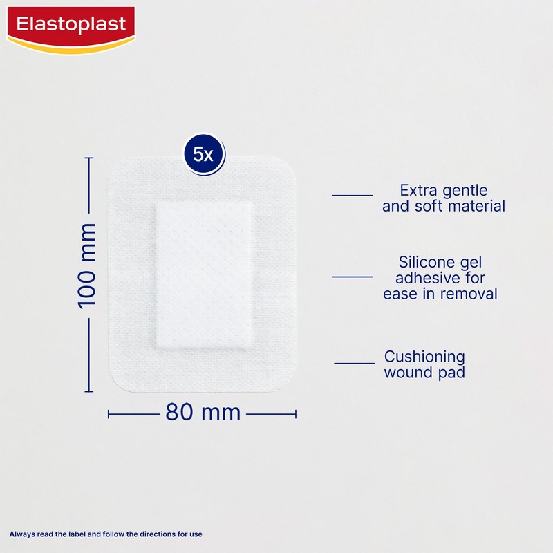 Elastoplast Ultra Sensitive XXL Wound Dressing 5 pack