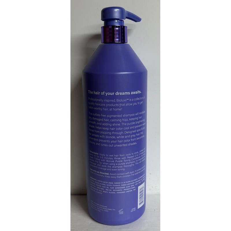 Bio Luxe ~ Blonde Absolute Purple Toning Shampoo 32 fl