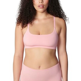 florence by mills Women's Softie Cotton Scoop Bralette, Cotton Candy, Small
