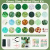 Weldomcor 5540 Pcs Beaded Plant Kit, Forever Green Glass Beads